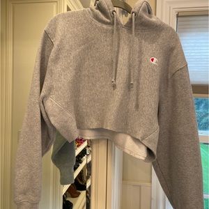 Cropped reverse weave champion hoodie